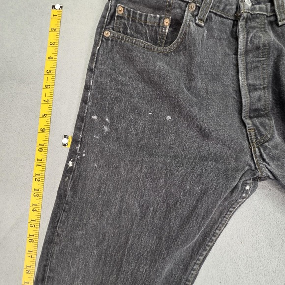 Vintage Levis 501 Jeans Mens Straight Button Fly USA 90s Distressed Fits 30x30 - Picture 7 of 16